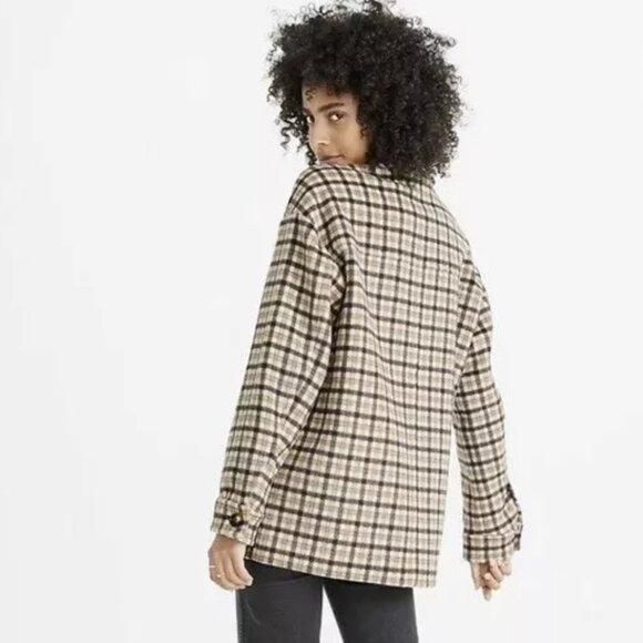 Madewell Plaid Kenwright Jacket Coat Kensington Check Dark Coffee - Picture 3 of 7